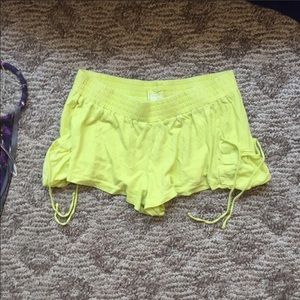 Free People Intimately Neon Green Shorts - Medium